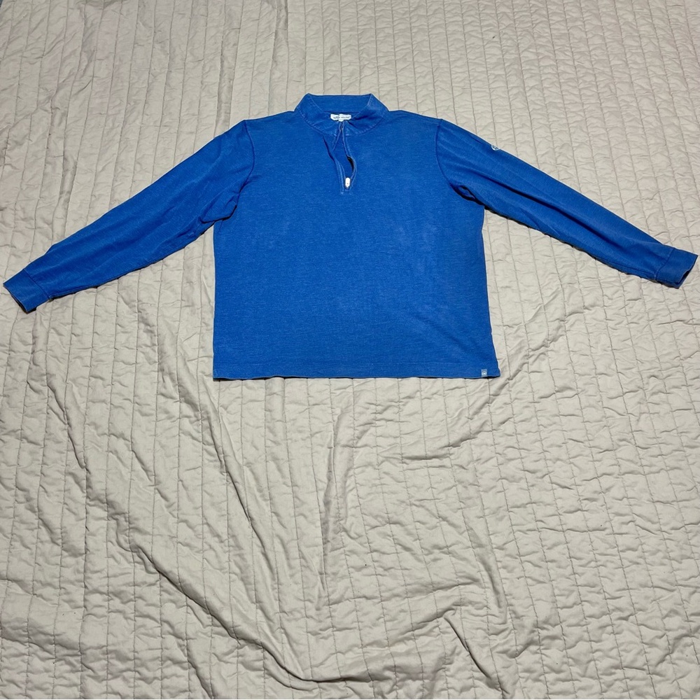 Peter Millar Quarter Zip Golf Pullover Men’s XL Performance Stretch Blue